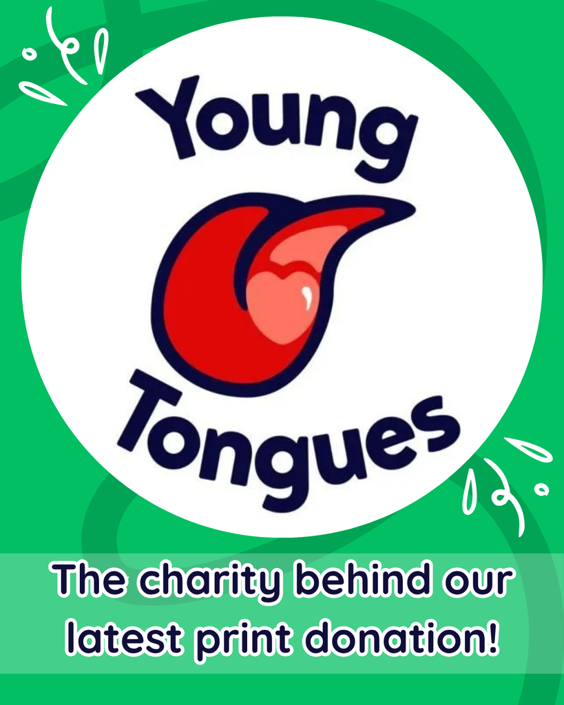 Introducing Our First Charity Print 🍓 10% of Profits Donated to Young Tongues