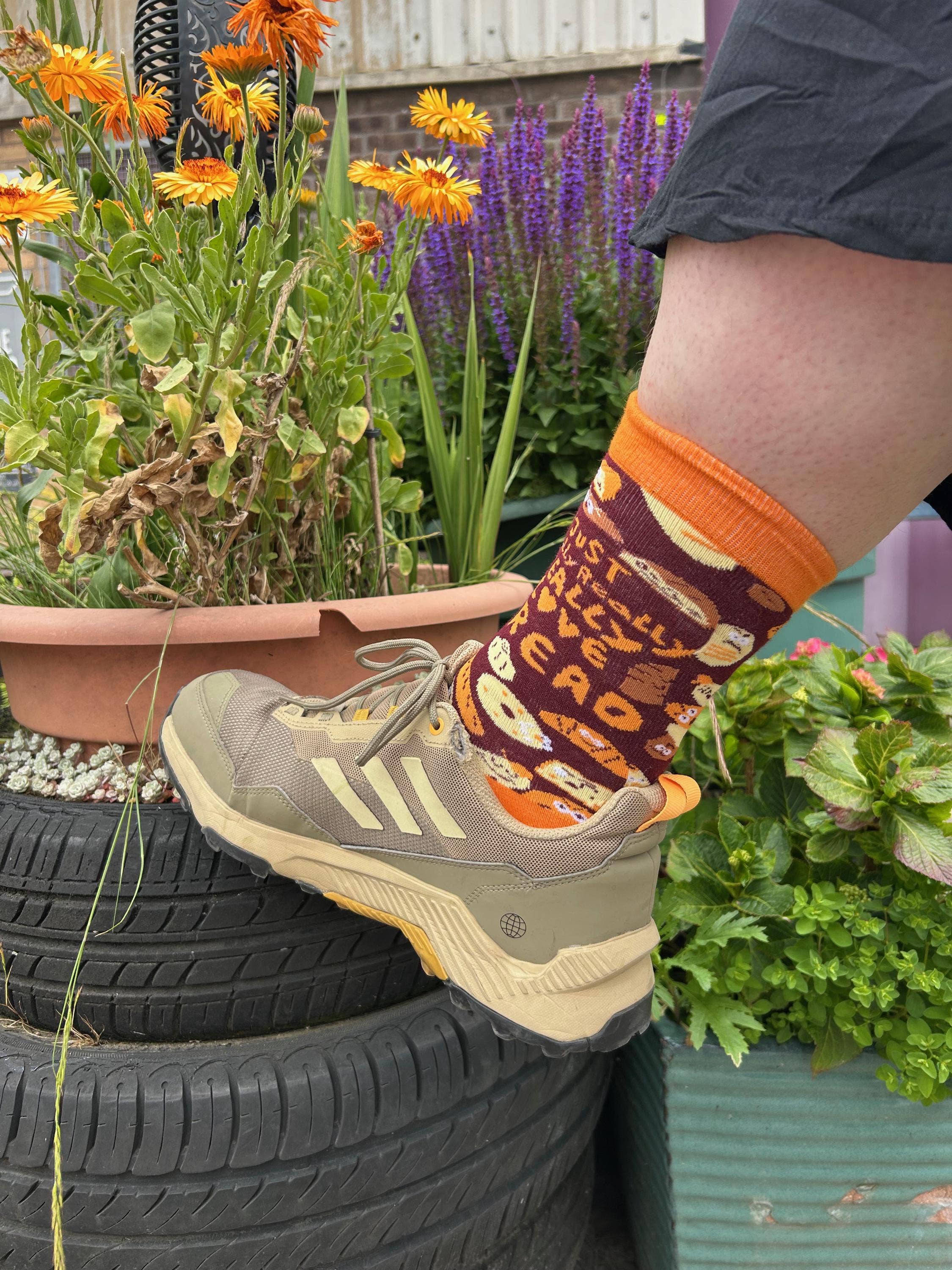 I Just Really Love Bread All Over Print Crew Socks