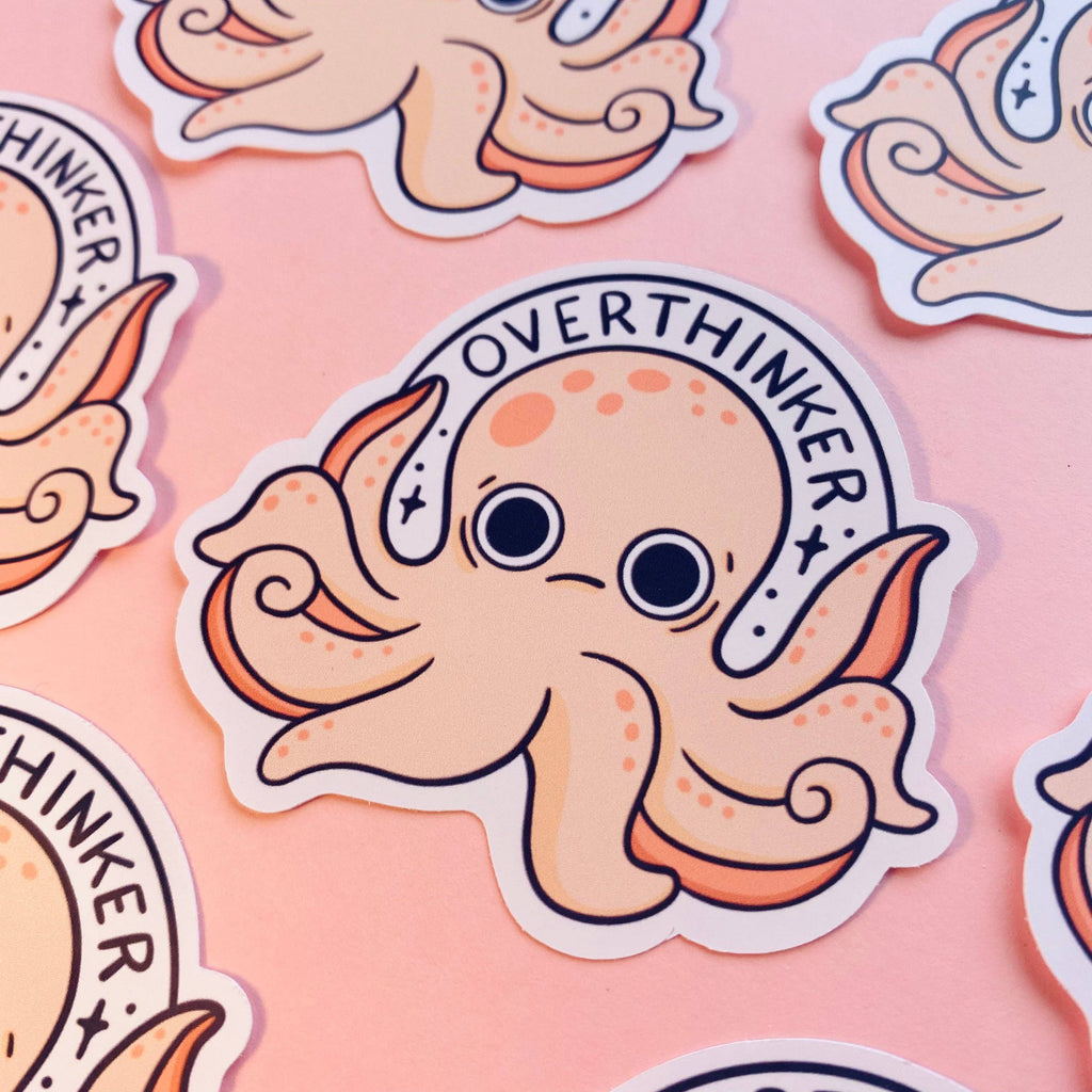 Identical Sticker Overthinking Octopus Glossy Sticker by Kellylou – Rebel Romance