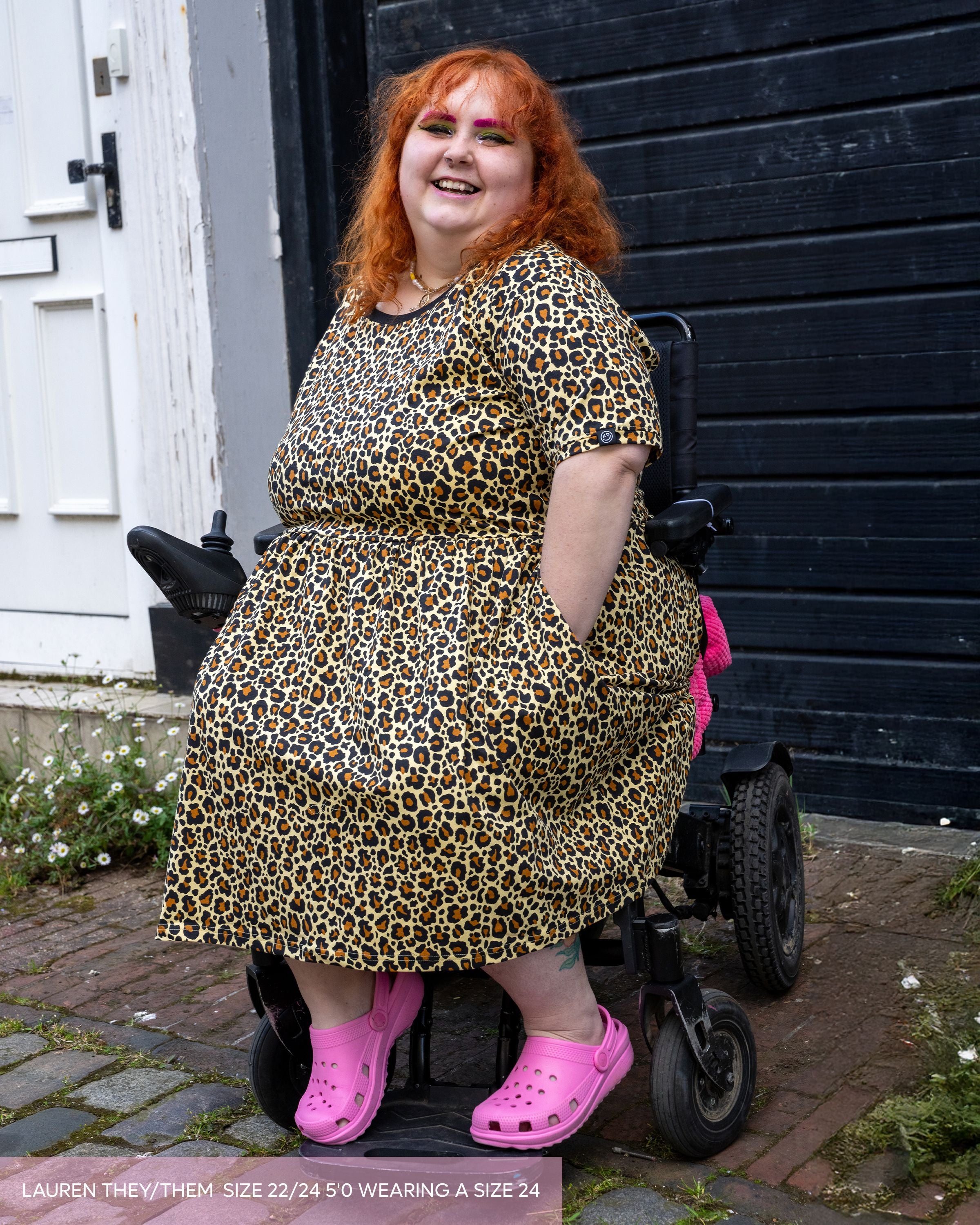 Rebel Romance Classic Leopard Print Stretch Smock Dress