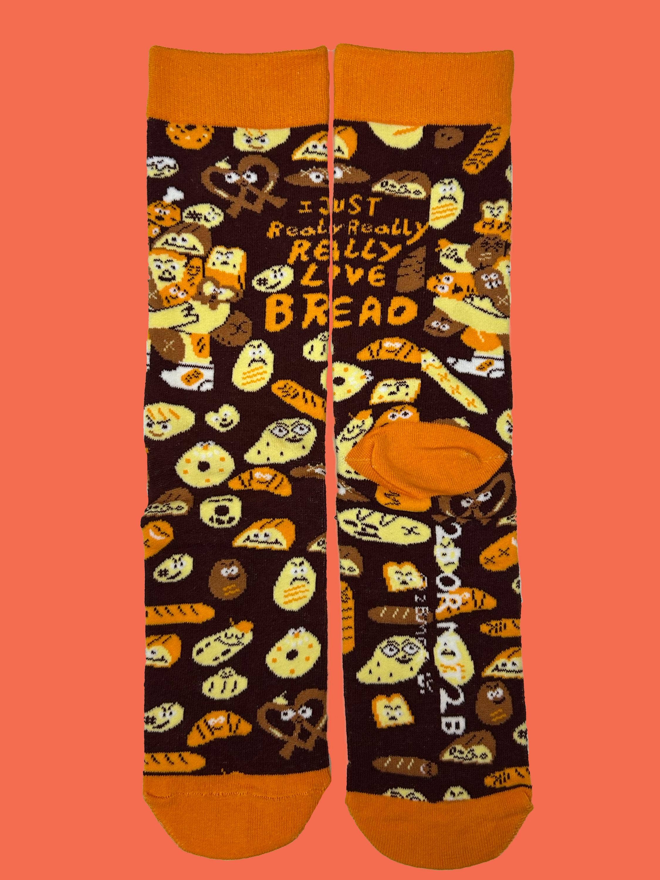 I Just Really Love Bread All Over Print Crew Socks