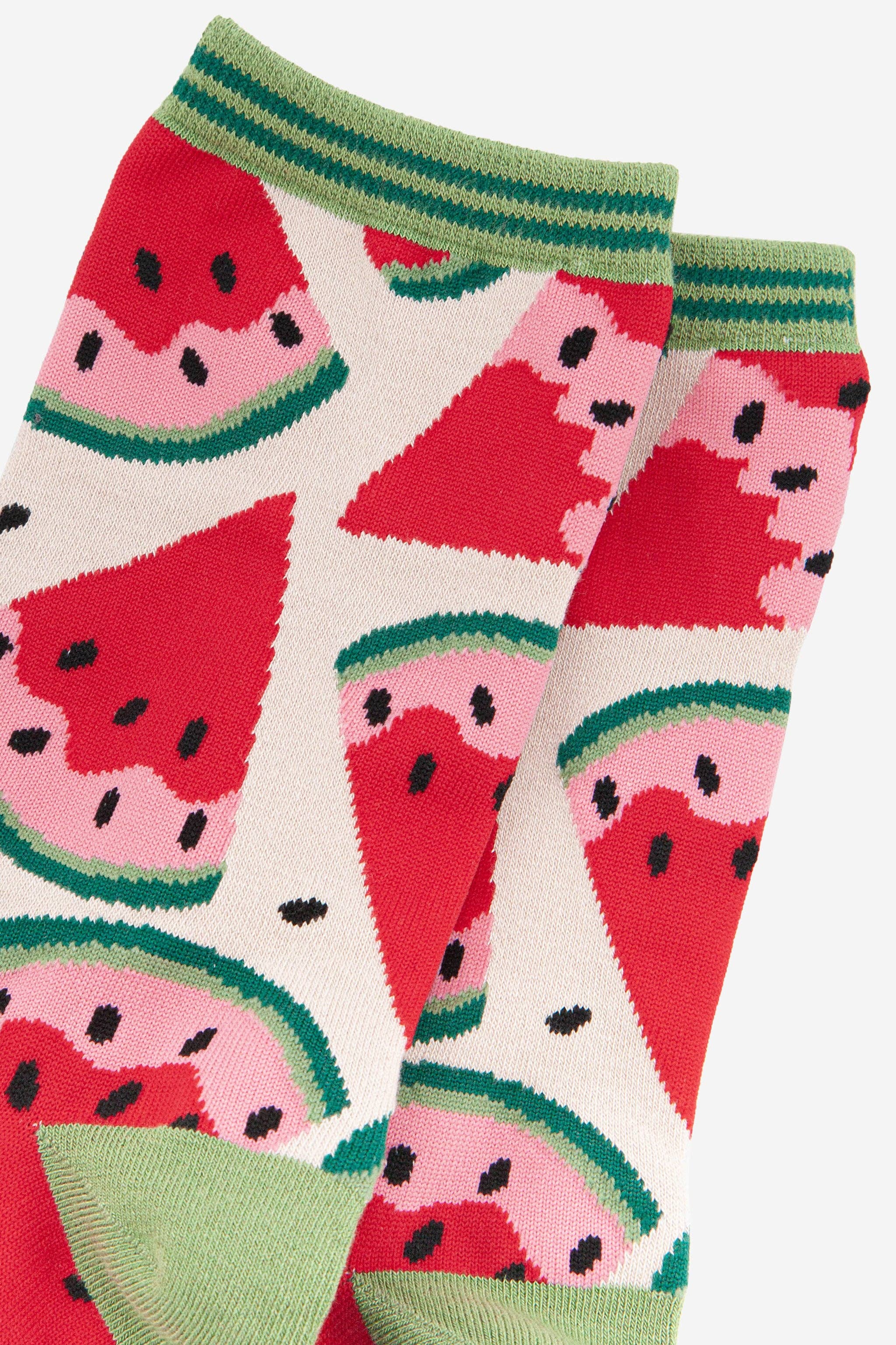 Watermelon Slices Bamboo Socks UK 3 - 7