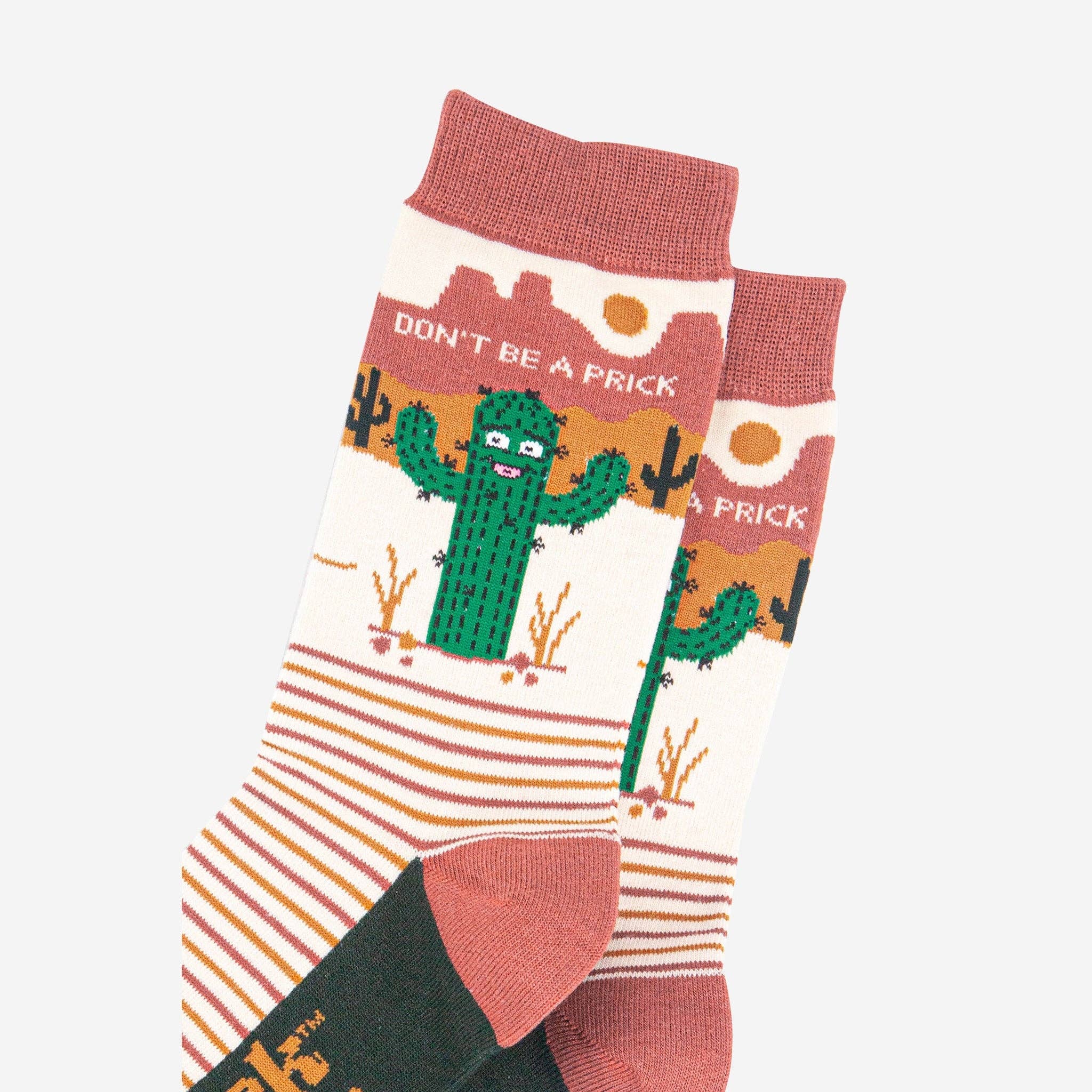 Don't Be a Prick Cactus Combed Cotton Crew Socks UK 7-11  Rebel Romance