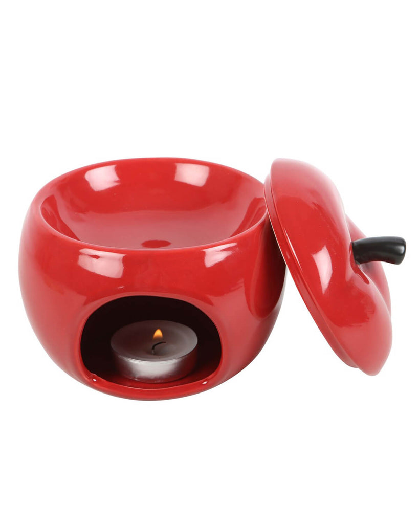 Side view of the oil burner with the lid off, showing the deep dish for fragrance oils.