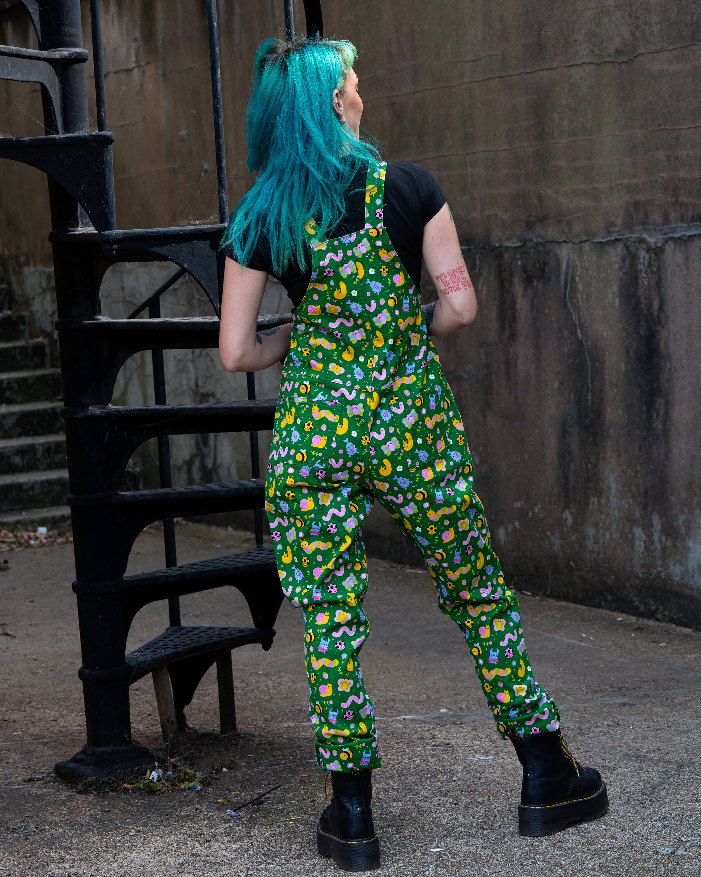 Rebel Romance x Dipstick Store Bugs Stretch Dungarees