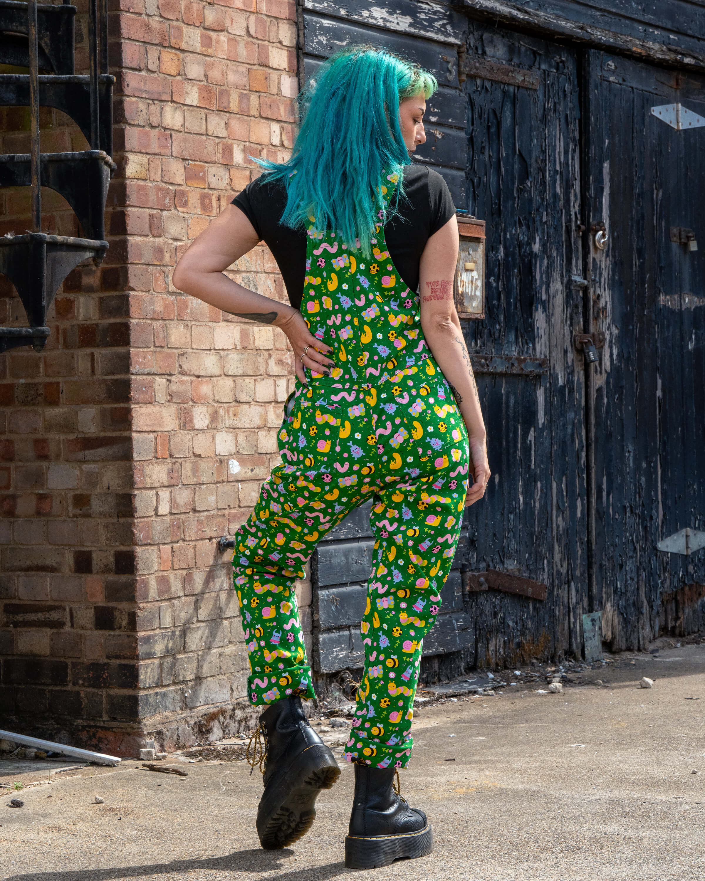 Rebel Romance x Dipstick Store Bugs Stretch Dungarees