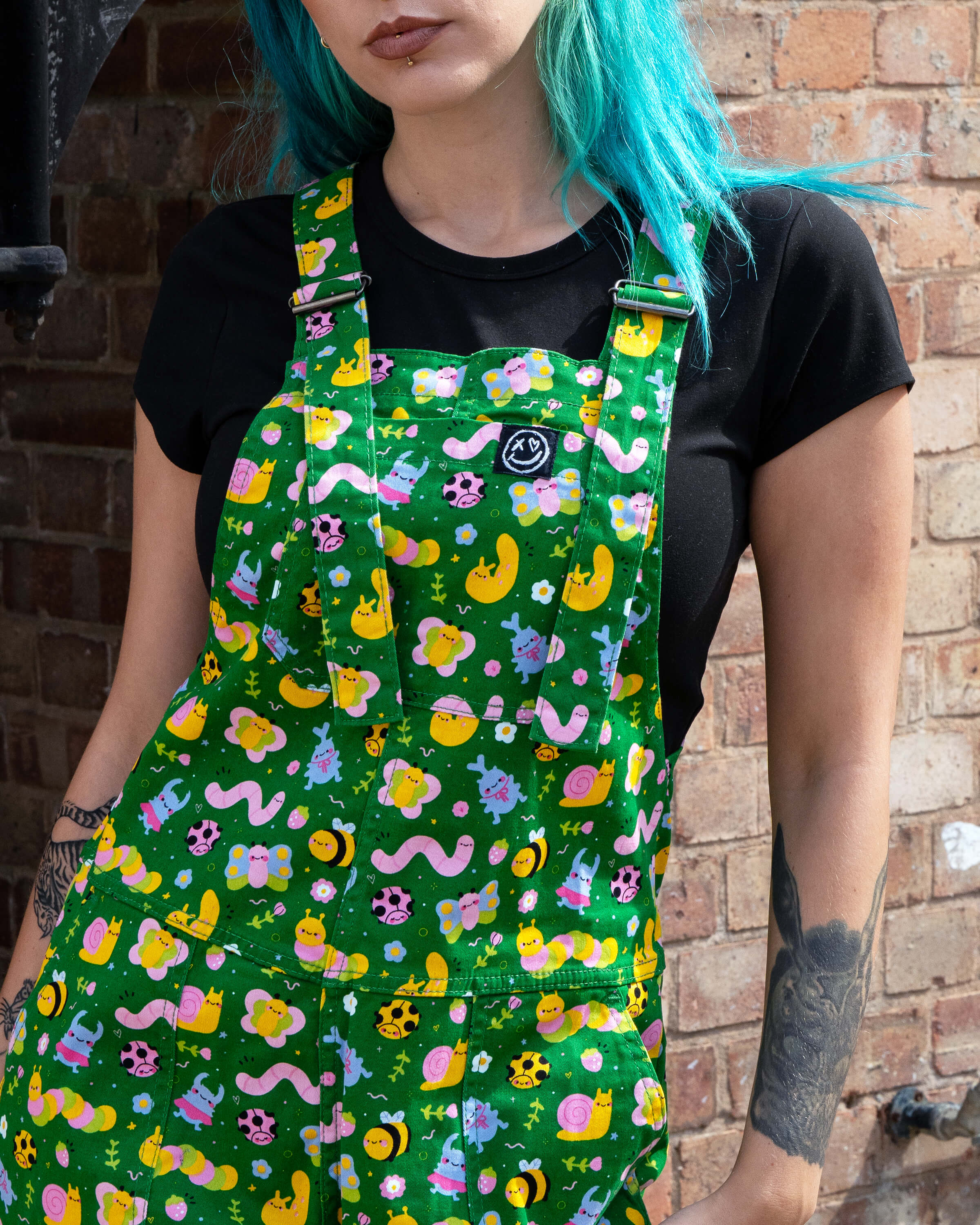 Rebel Romance x Dipstick Store Bugs Stretch Dungarees
