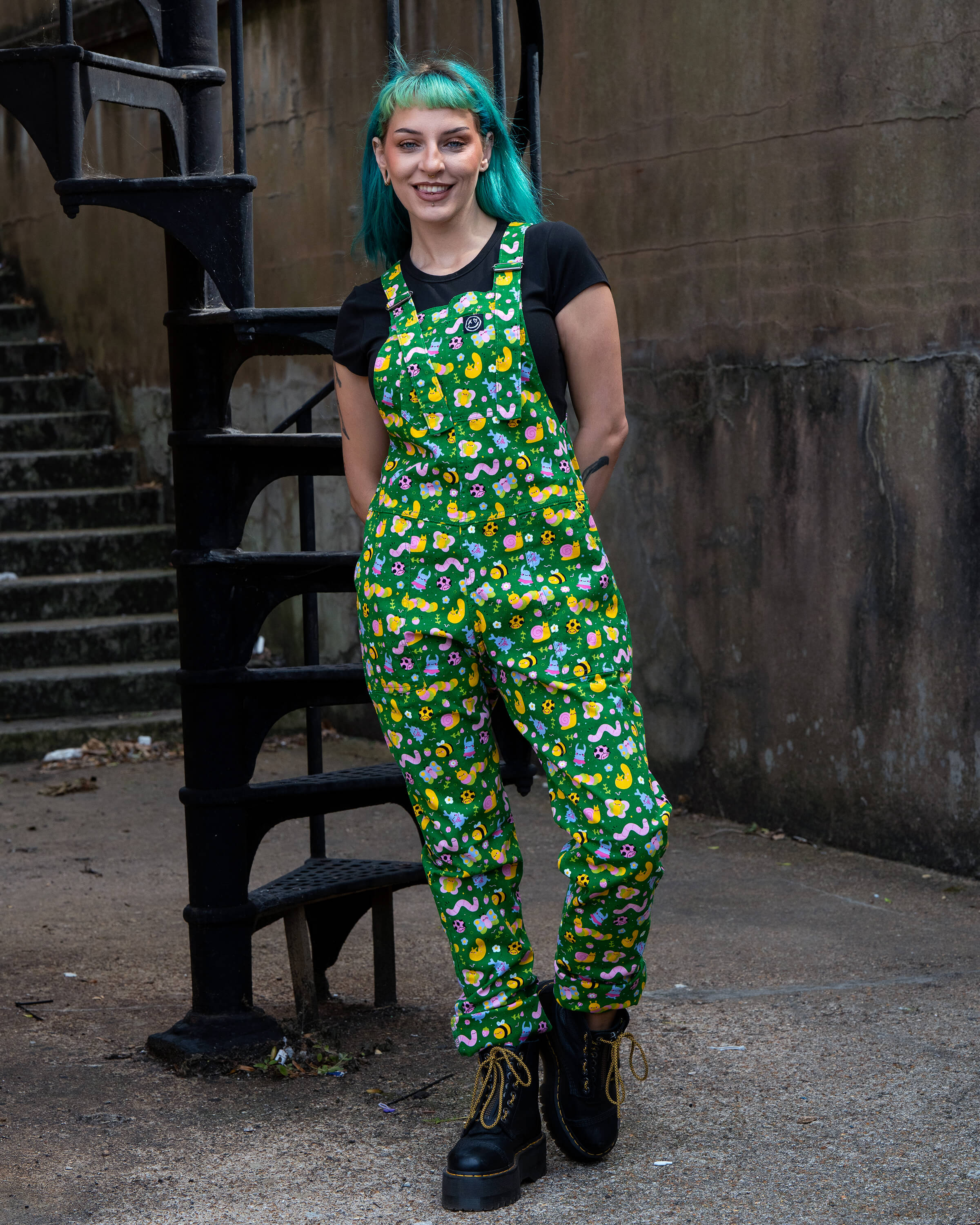 Rebel Romance x Dipstick Store Bugs Stretch Dungarees