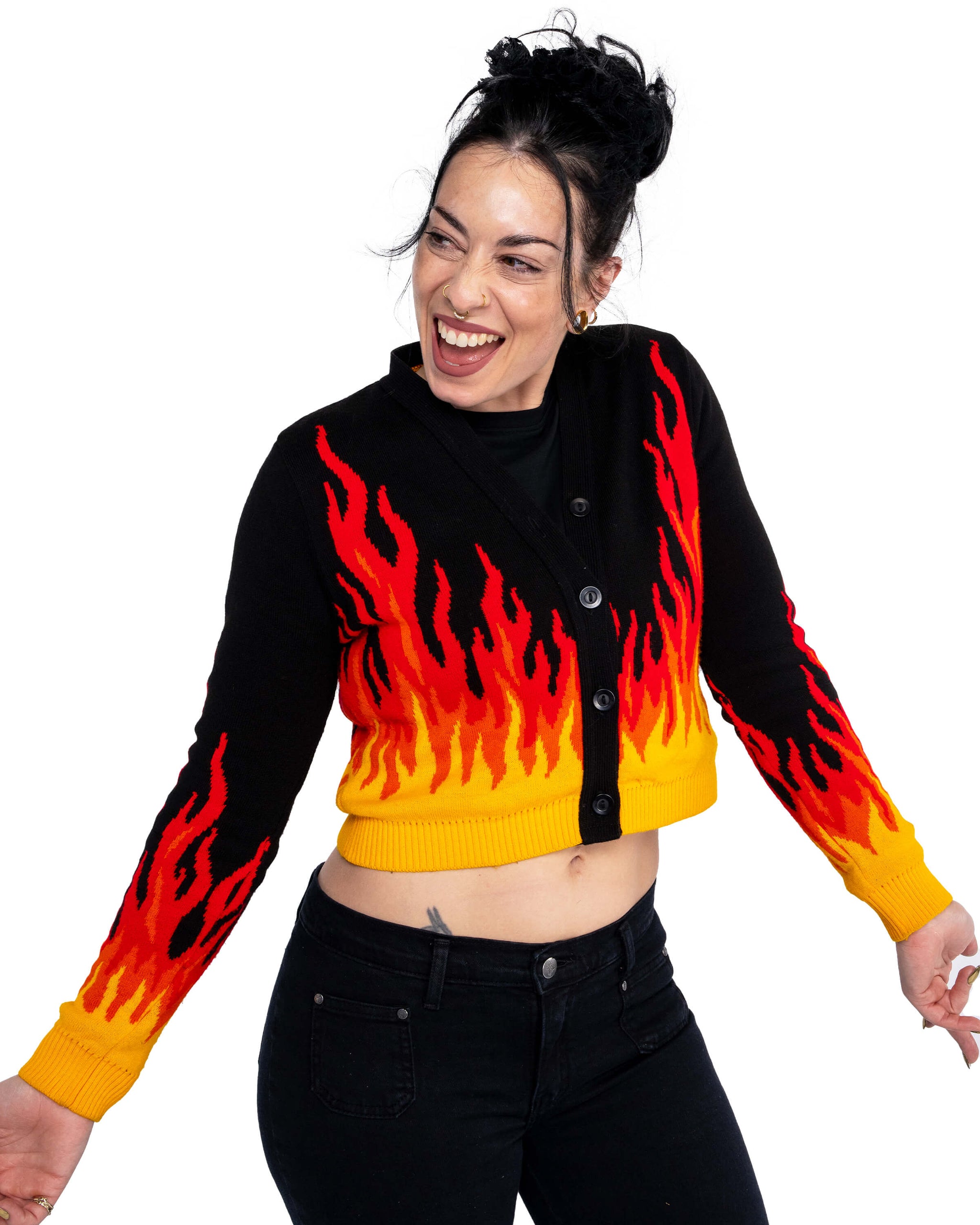 Exclusive Rebel Romance Flame Cardigan
