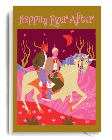 Celebrate love with the Happily Ever After Guys Card! Featuring a vibrant design by Lucky in Love, this 11.4 x 16.2 cm card is perfect for weddings or anniversaries. Blank inside for your message and paired with a white envelope.