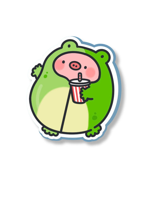 Cute Steamed Buns Vinyl Sticker by Toastedink on a lilac background. Features kawaii-style steamed buns shaped like pigs, tigers and traditional dumplings in a happy bamboo steamer. Sold by Rebel Romance, a UK small biz celebrating alternative aesthetics and foodie joy.