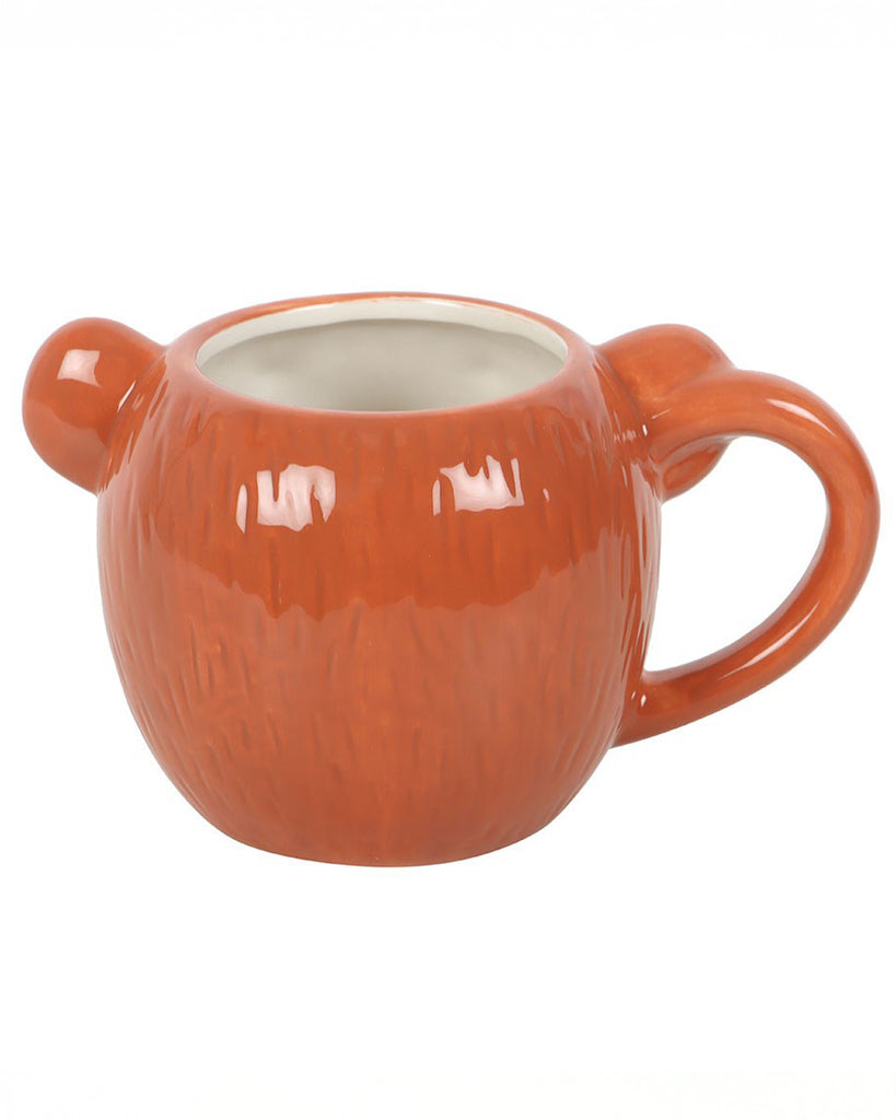 Back view of the Rebel Romance Bear Shaped Mug, showing off its textured ceramic finish and bear ear details. A sweet and playful kitchen accessory, ideal for cosy drink moments.