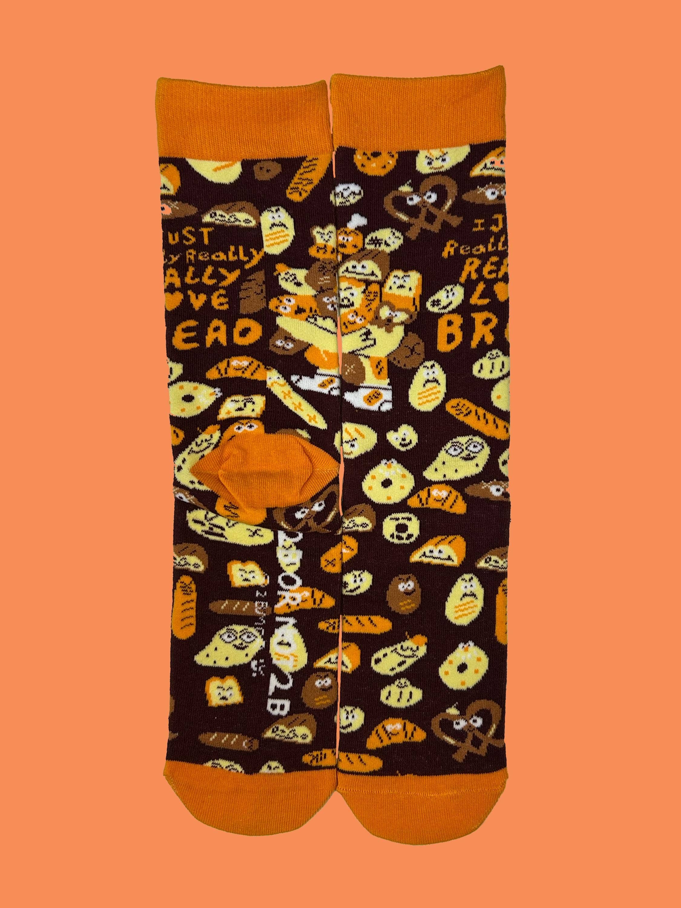 I Just Really Love Bread All Over Print Crew Socks