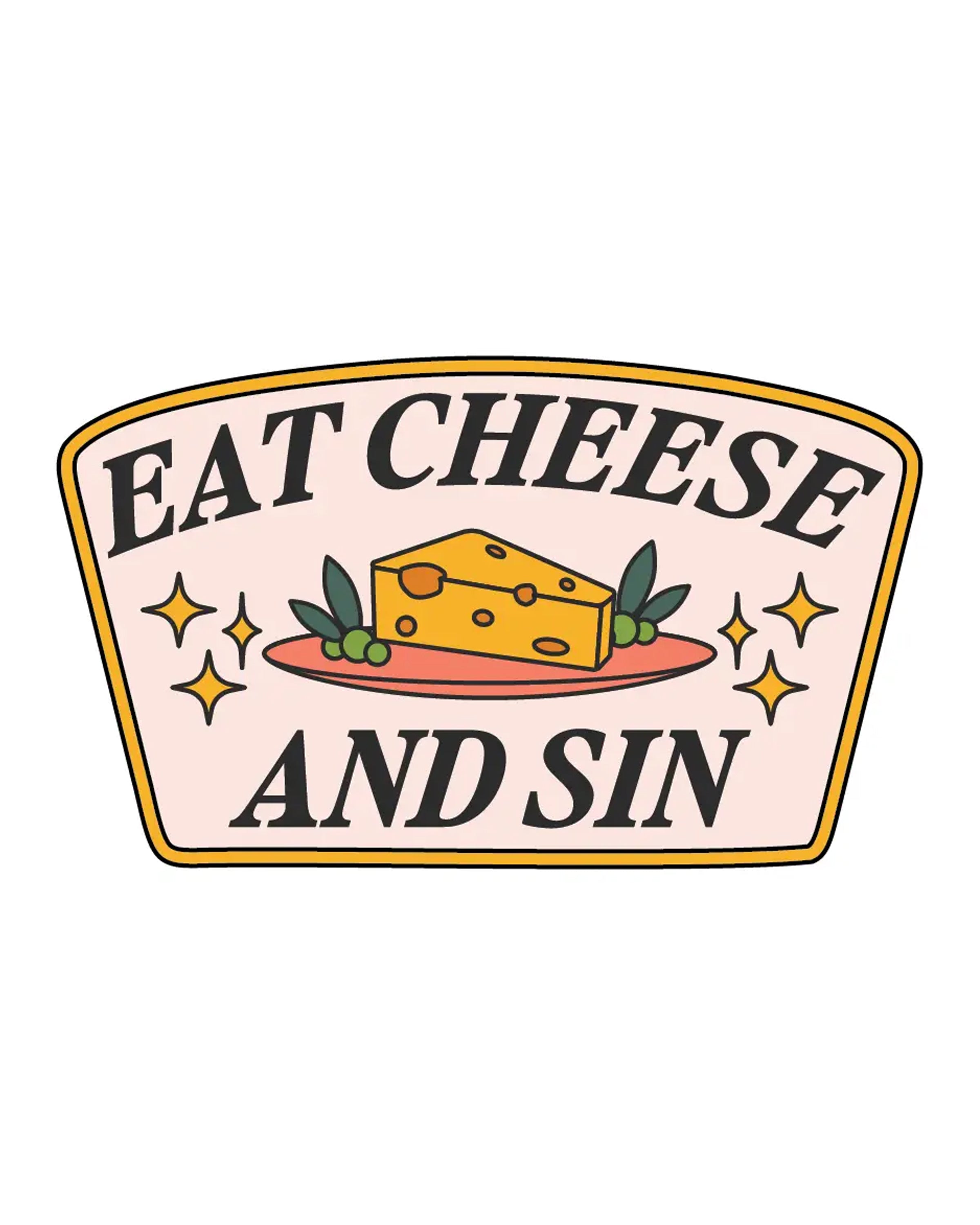 Illustrated vinyl sticker by Rebel Romance featuring the phrase 