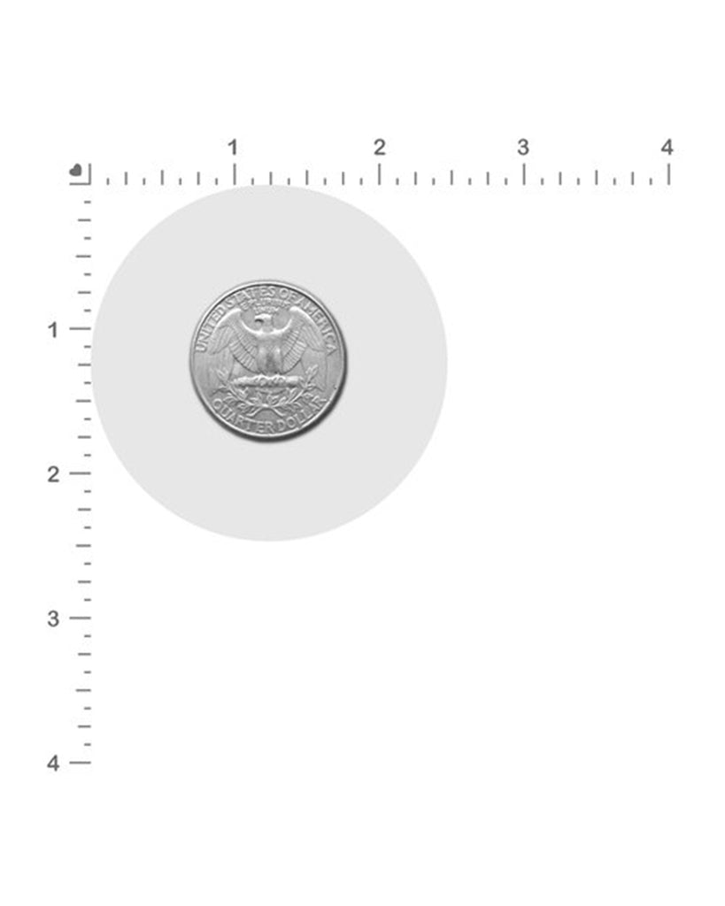 Size guide for the Moon: Black and White Man in the Moon Nipple Pasties by Pastease on a white background.