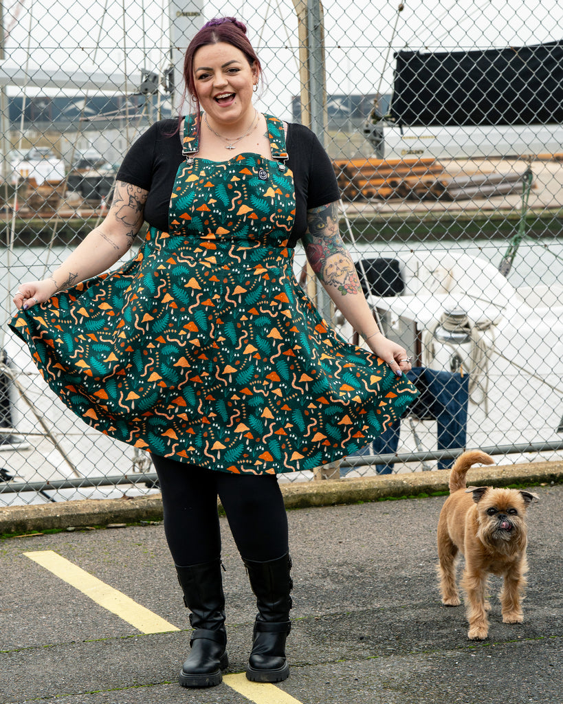 Rebel Romance x Clare Lewis Earthy Eden Stretch Dungarees main image 0