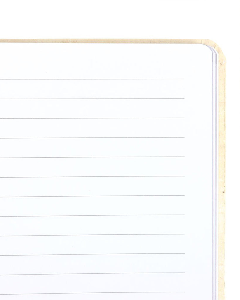 Interior of the Rebel Romance Enchanted Forest A5 Notebook showing crisp lined white pages ready for journaling, writing or sketching. A practical yet dreamy notebook perfect for everyday notes or creative projects.