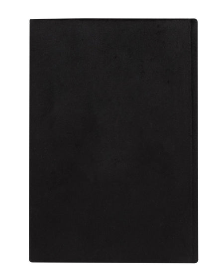 Back cover of the Little Book of Evil Plans velvet A5 notebook by Rebel Romance, made with soft black velvet for a sleek and mysterious gothic aesthetic.