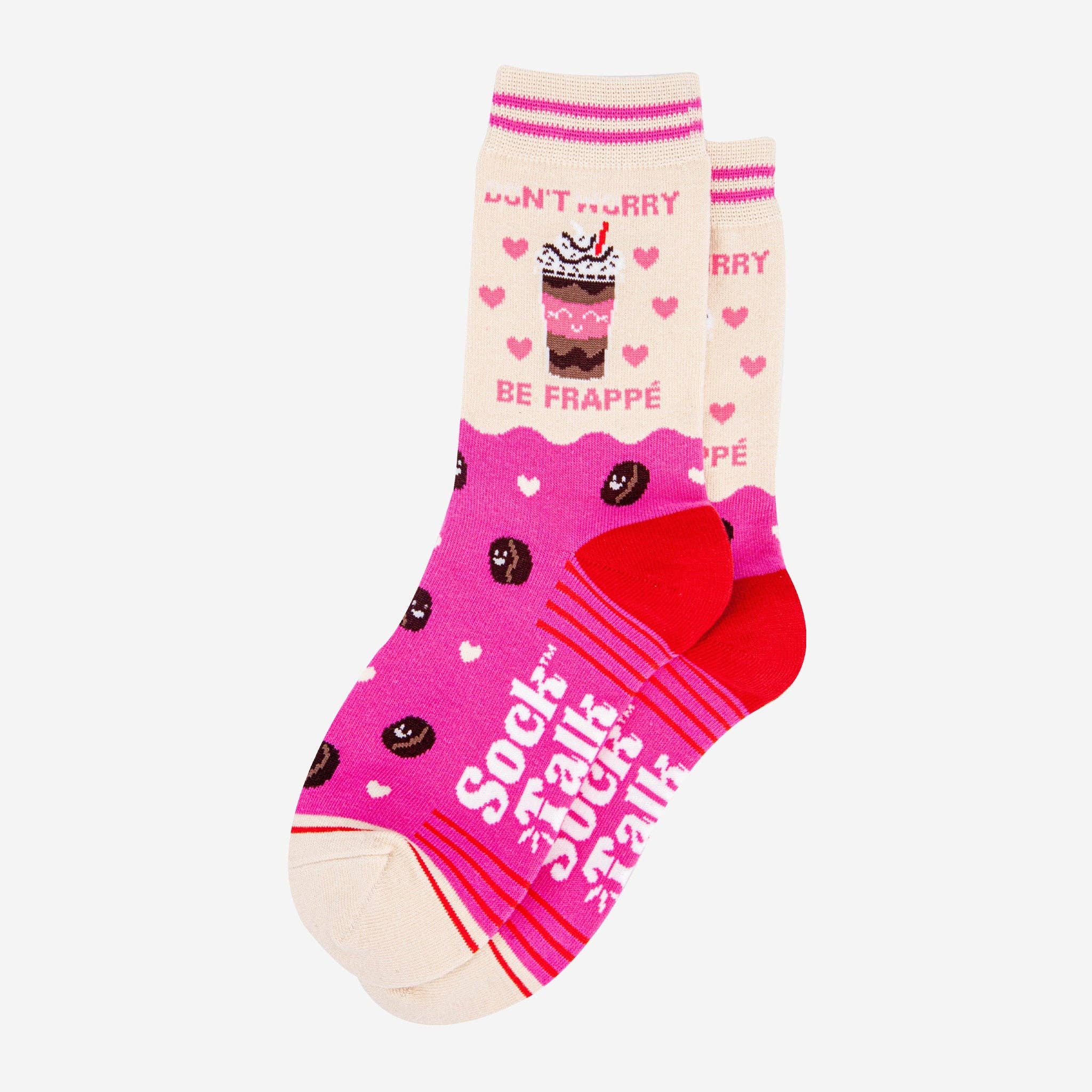 Don’t Worry, Be Frappé Combed Cotton Ankle Socks UK 3-7