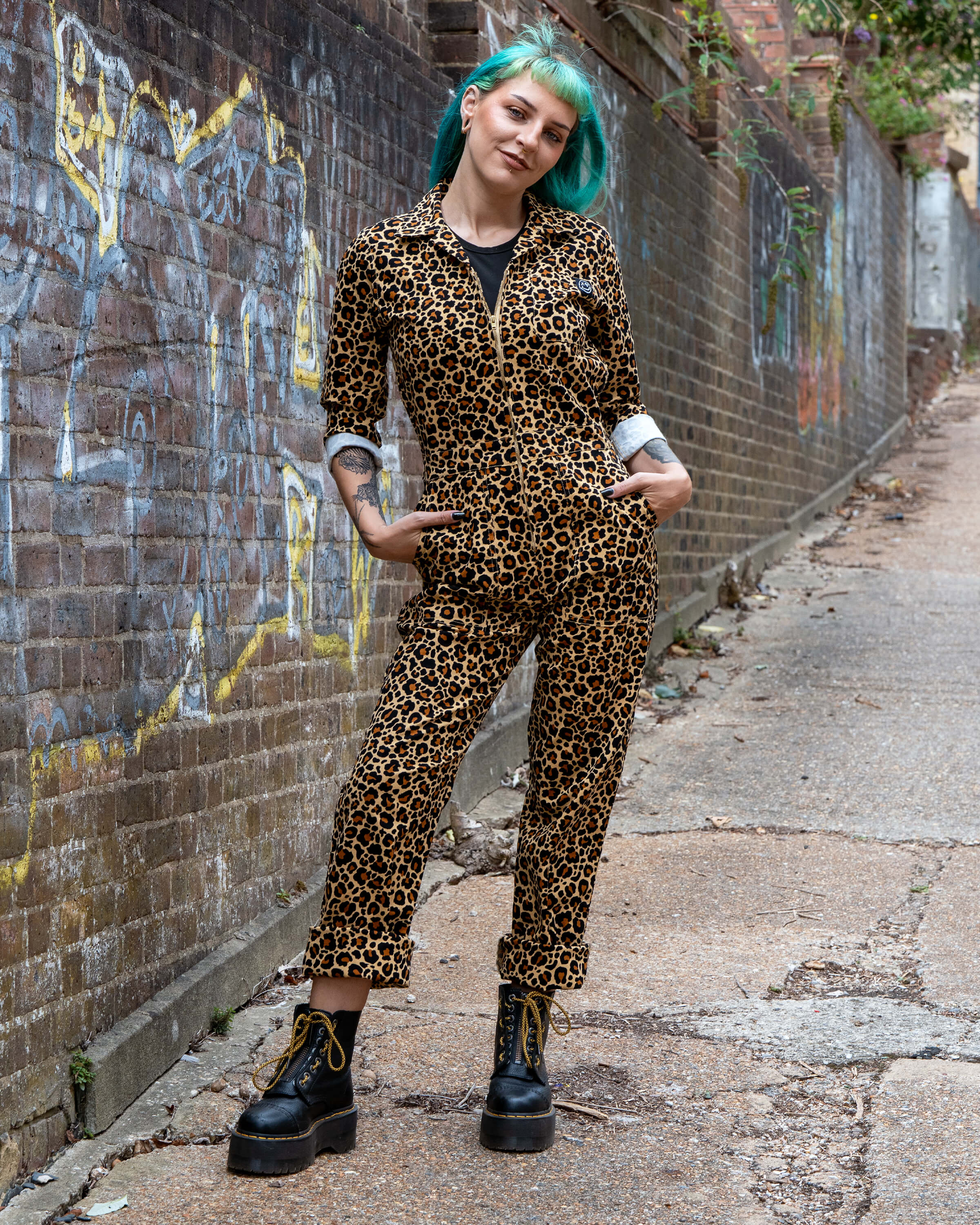 Rebel Romance Classic Leopard Print Boiler Suit