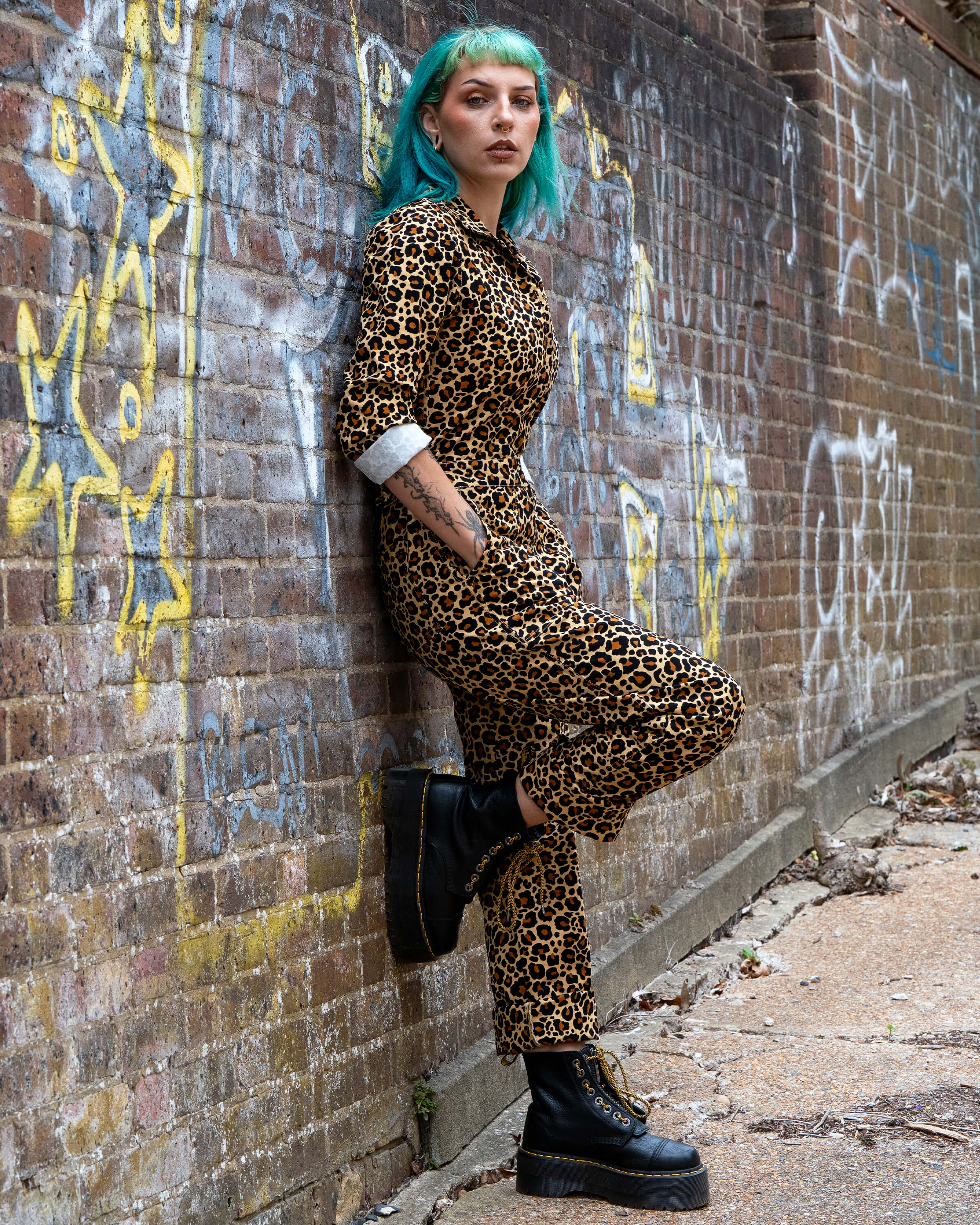 Rebel Romance Classic Leopard Print Boiler Suit
