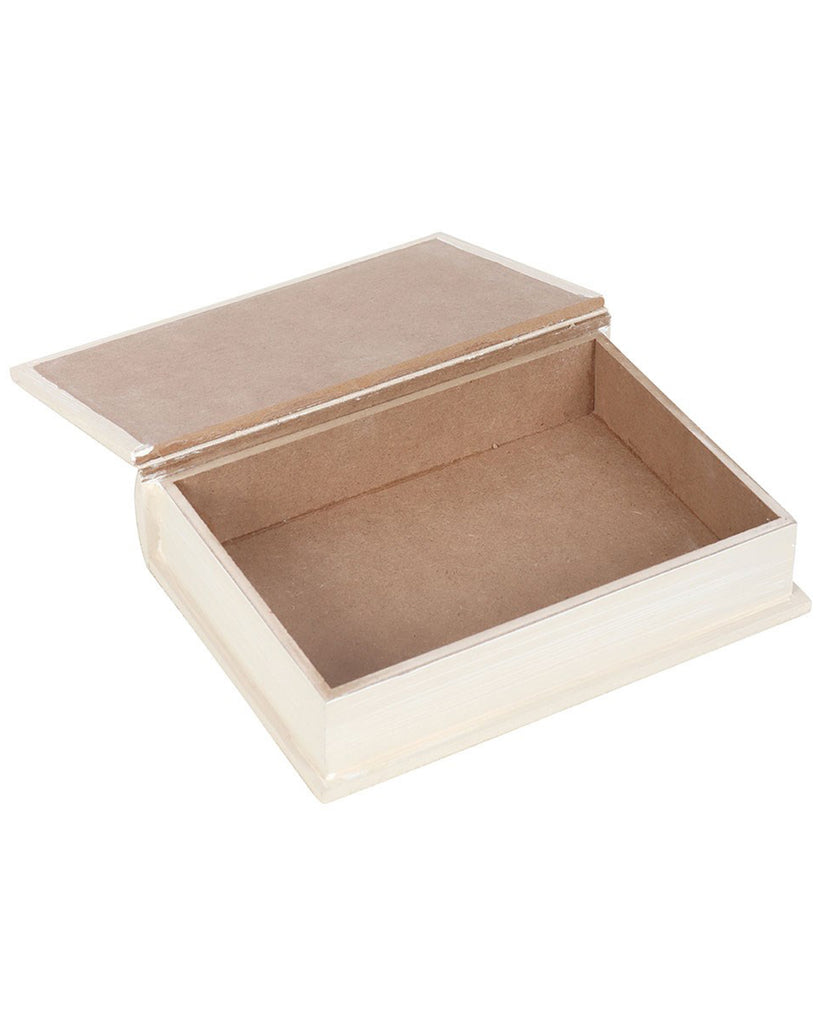 Rebel Romance Let Love Grow book-shaped storage box opened to reveal its hidden compartment. This pink MDF storage box is designed to look like a vintage book, perfect for storing keepsakes, stationery, or small treasures in an aesthetic and stylish way for book lovers.