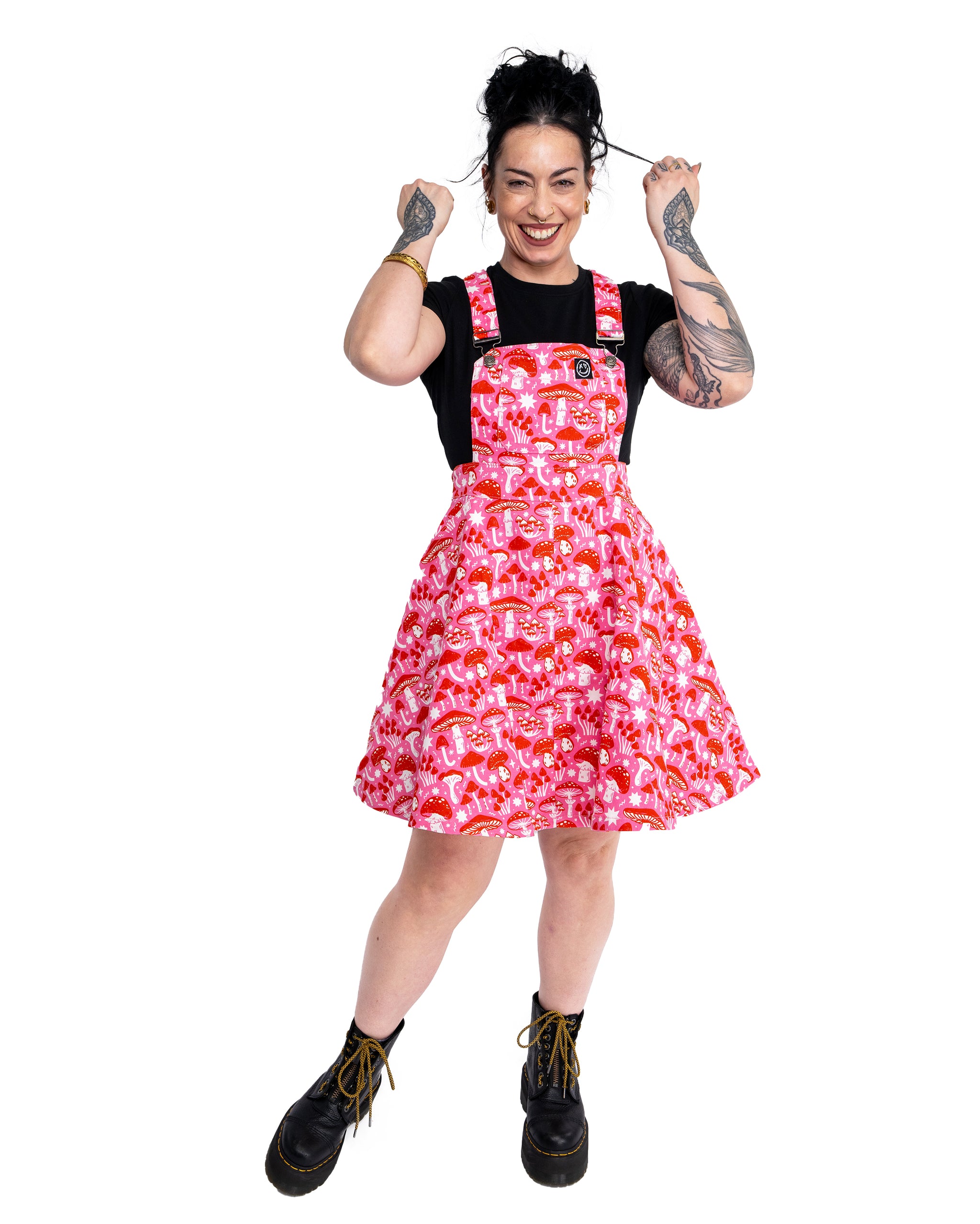 slim fit dress slacks Denim Black Vaughn Fit and Flare Dress – Pink House Boutique main image 1